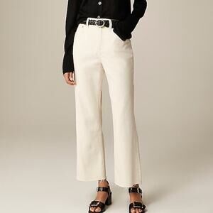 J.Crew Mid Rise Relaxed Kickout Jean Ecru Wash Size 24 NWT